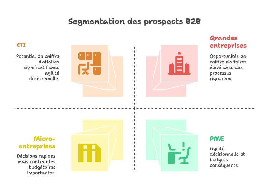 Segmentation par chiffre d'affaires et taille d'entreprise
